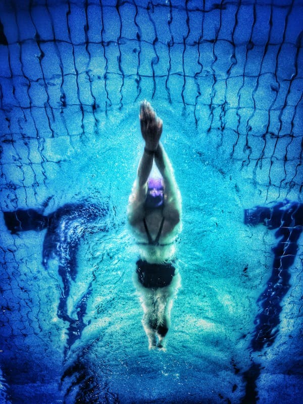 Sighting drill progression — pool to open water.